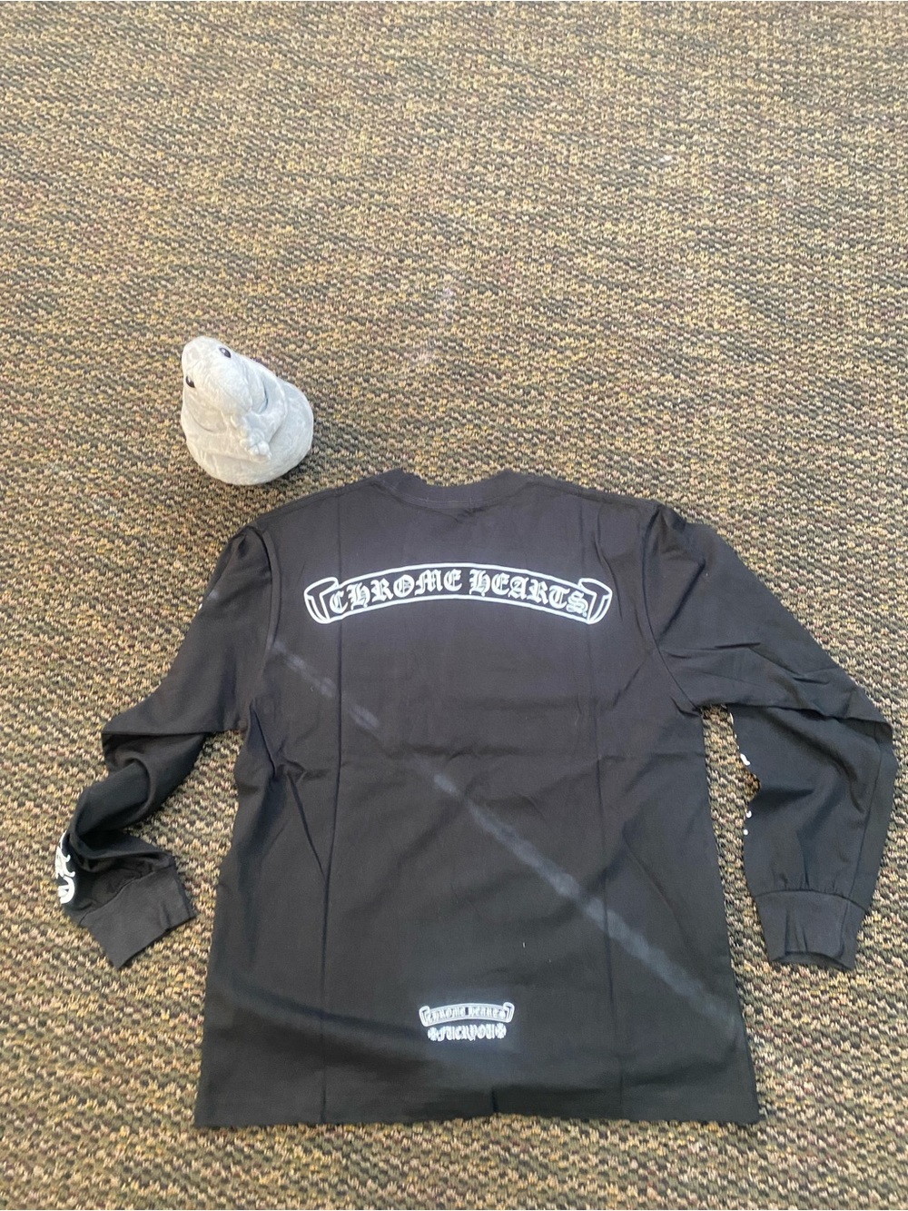 Chrome Hearts Black Long Sleeve Graphic Back Tee